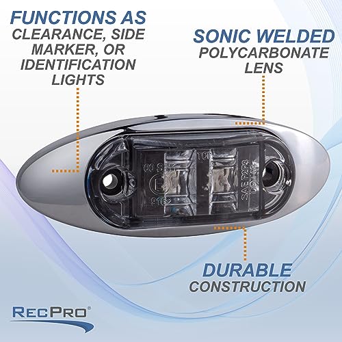Luz marca LED montaje superficie 4" x 1.5" 6 unidades miniatura 6