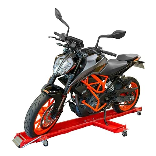 MECA24 Range Moto Rotatif - Chariot Moto -Déplace Moto pour Rangement Moto - Rail Rangement - capacité de Charge 567 kg Cover