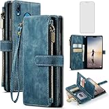 【Matériaux premium】: Se compose de cuir PU de qualité supérieure et d'une coque intérieure en TPU souple de qualité supérieure, confortable et naturelle au toucher. Le cuir PU de haute qualité protège le téléphone des rayures et des chutes à 360 degrés.Avec des coutures renforcées, la coque du téléphone est durable et antichoc