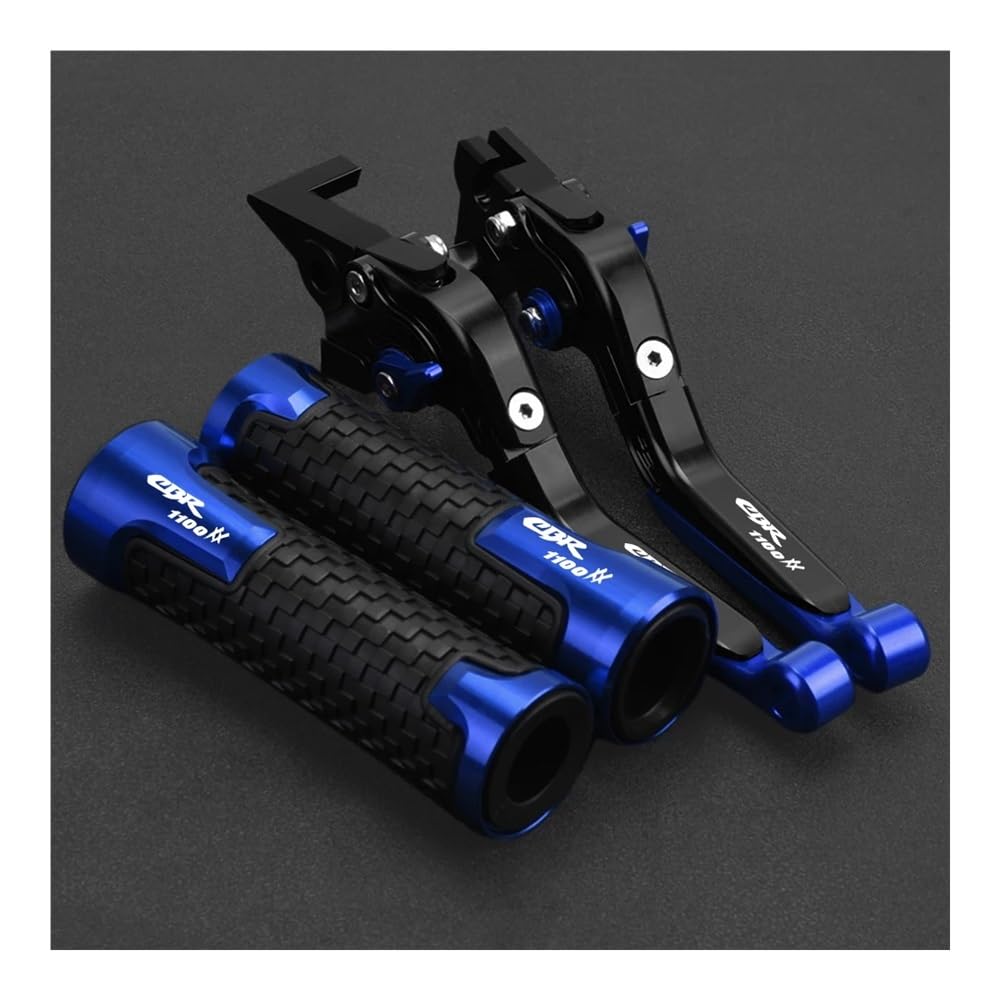 Motorcycle Brake Clutch Levers For Ho&n&da CBR1100XX CBR 1100 XX BLACKBIRD 1997 1998 1999 2000-2007 Motorcycle Adjustable Brake Clutch Lever Handlebar Grips Ends(Red)