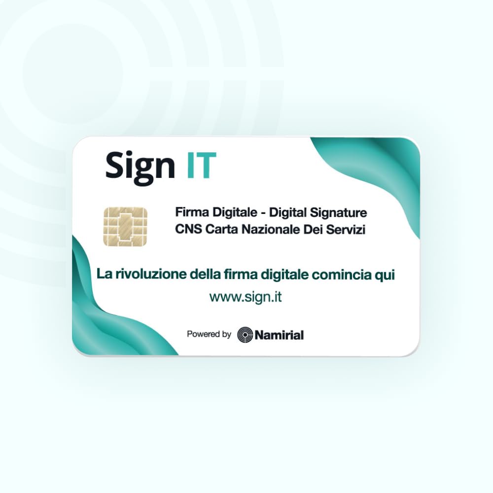 Sign IT – Smartcard per la Firma Digitale | Attivazione Online in meno di 10 Minuti con SPID o CieID | Valida 3 Anni | Sicura e Conforme UE