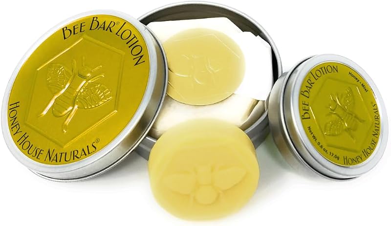 Bee Bar Honey House Naturals Duo de barras hidratantes de baunilha, tamanhos pequeno e grande, com cera de abelha, óleos essenciais e manteigas — 2 unidades