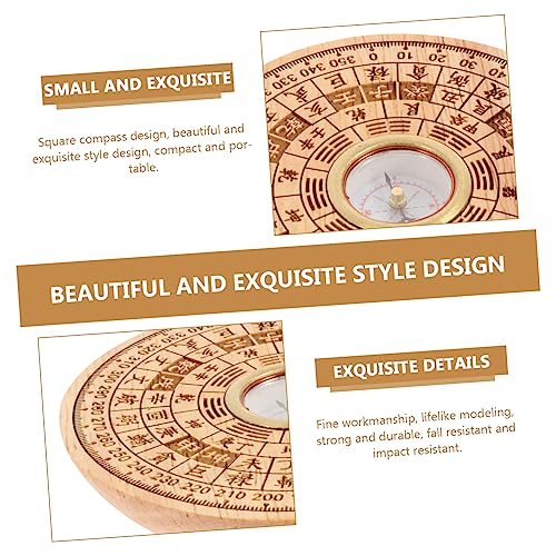 BESTonZON set de brújula Feng Shui Pan china artesanal elegante para escritorio, diseño ligero y duradero para hogar u oficina miniatura 7