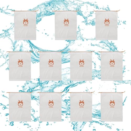 Bolsas transparentes para zapatos de viaje, estuche para zapatos de viaje | Funda antipolvo para botas de 10 piezas - Equipaje antipolvo con cordón, funda para botas de camping, Paquete de 10 unidades