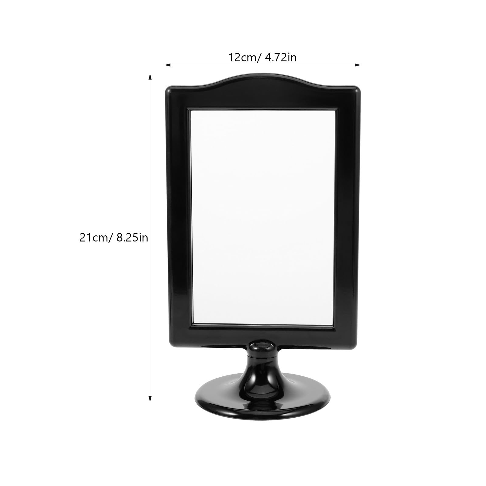 Paquete de 6 Marcos de Fotos de Doble Cara Soporte Vertical, Material Plástico Negro, Diseño Práctico y Elegante para Decoración de Mesa Hogar