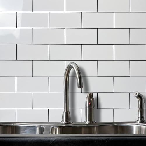Auliget 100-Piece Polished White Thick Pvc Peel And Stick Backsplash thumb #3