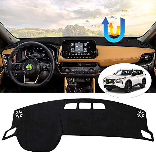 Karltys Dashboard Cover Mat for Nissan Rogue 2026 2025 2024 2023-2021, Non-Slip Flannel Dash Mat for 2025 Rogue Accessories, Anti-Reflection UV Sun Protection Dash Pad (Not for Rogue Sport)