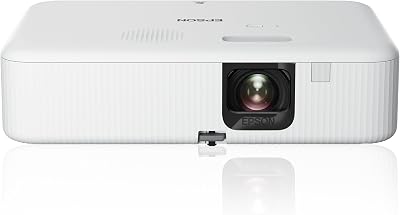 Epson CO-FH02 | Proyector Smart TV Full HD 1080p | Android TV | 3LCD | 3000 lúmenes | Pantallas de hasta 391″ | Fácil configuración | Corrección Keystone | HDMI | Uso doméstico y en Oficina | Blanco