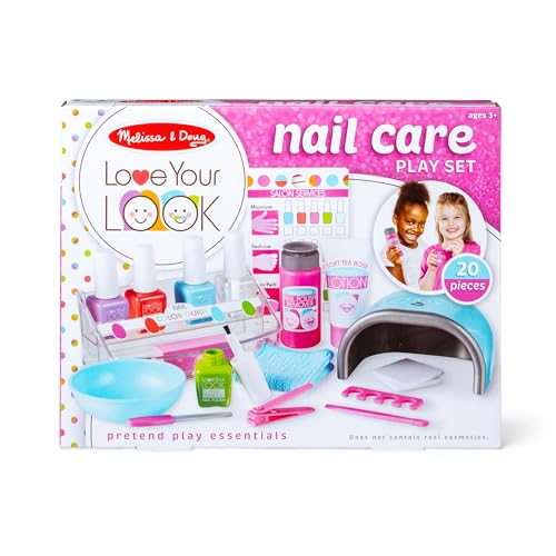 Image of Melissa & Doug Love Your Look Pretend Nail Care Play Set - 20 Pieces for Mess-Free Play Mani-Pedis (Does NOT Contain Real Cosmetics), Pink