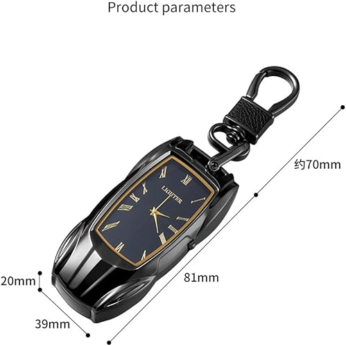 Miniatura 4 de Encendedor de antorcha, encendedores a prueba de viento, encendedor de reloj, recargables a prueba de viento, encendedor fresco con forma de
