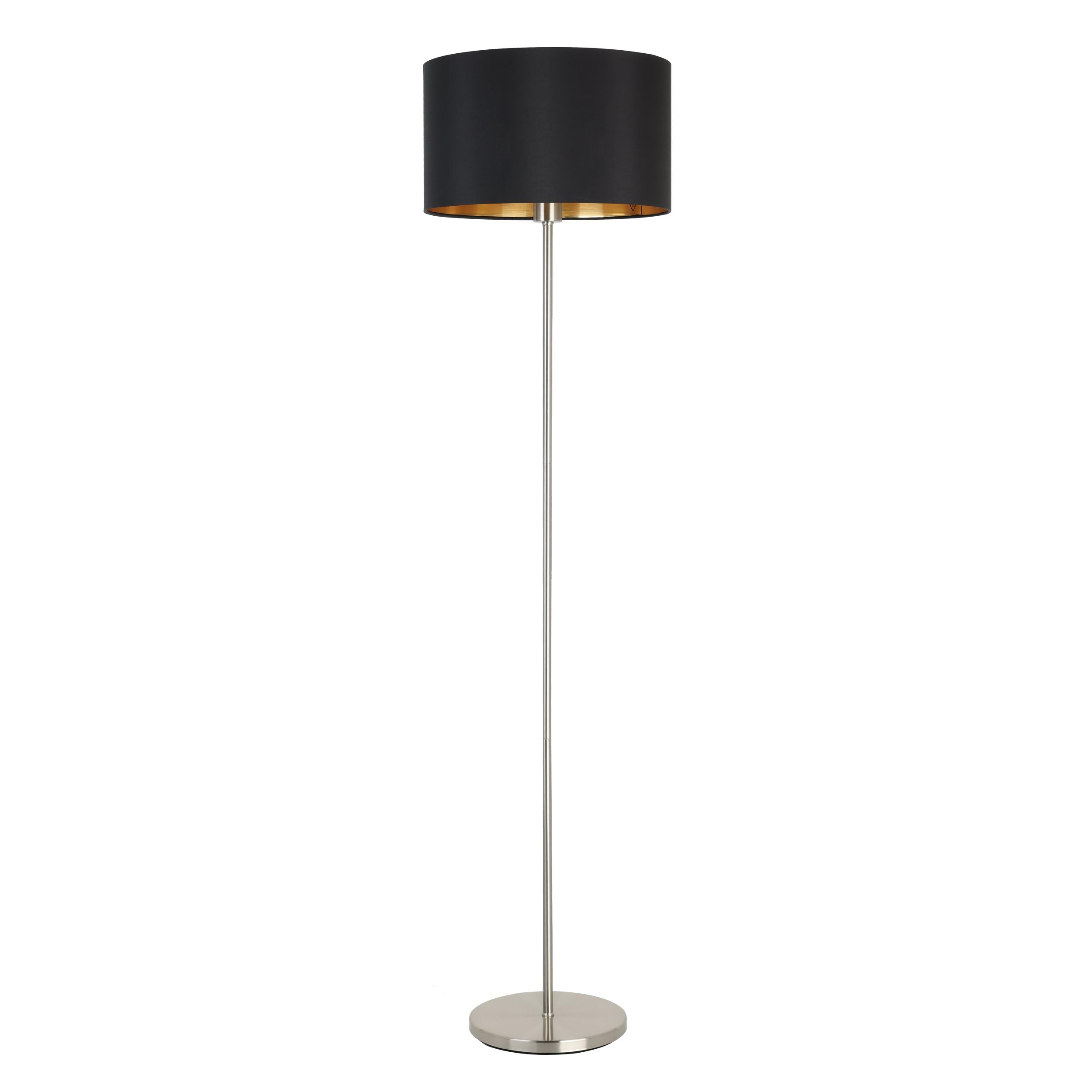 1-Light Camporale Floor Lamp With Interior Fabric Shade Gold - EGLO