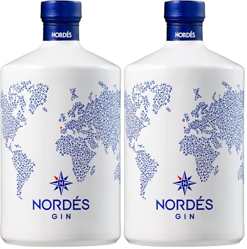 Nordés, Ginebra premium, 1 botella 70 cl (Paquete de 2)
