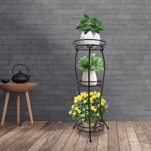 Support pour plantes en métal sur un balcon ou une terrasse - 3