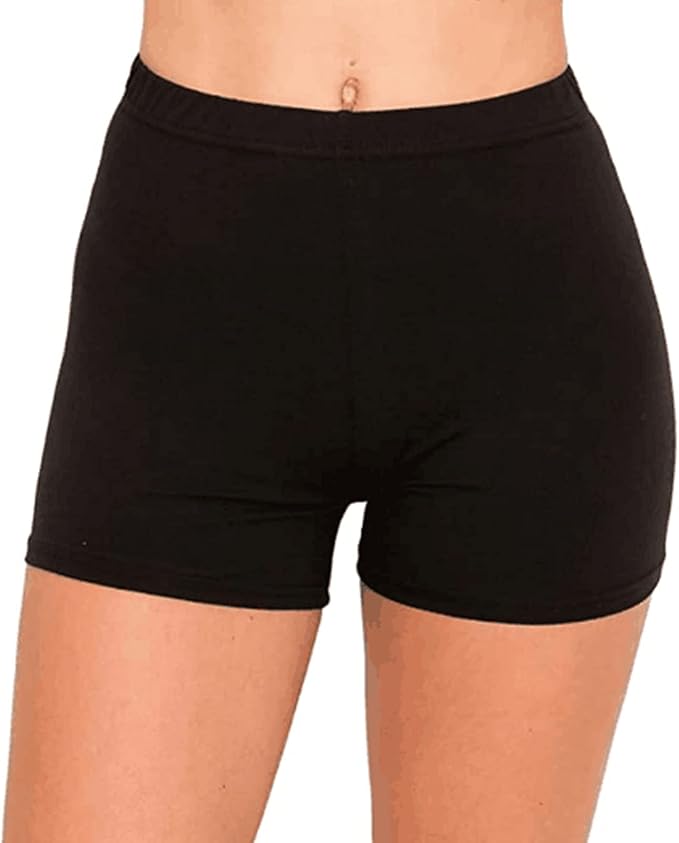 rtyu Women's Workout Yoga Hip Shorts, Soft Solid Elastic