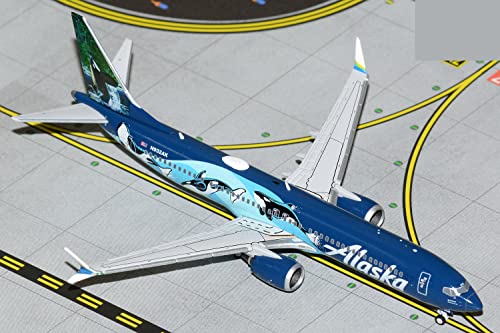 Geminijets Gjasa2078 Alaska Airlines Boeing 737 Max 9 West Coast Wonders / Orcas; Scale 1:400 #TOP22