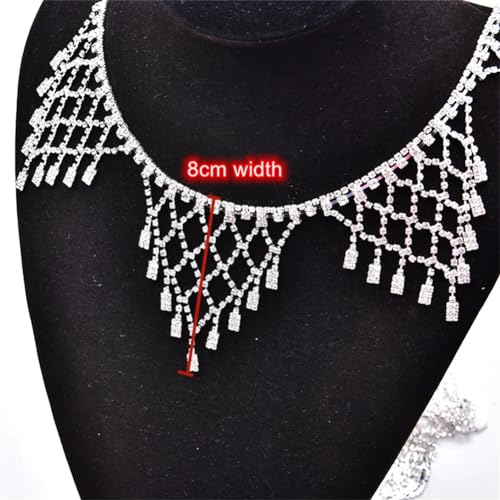 Franges en strass cristal argenté style 4 pour customisation - 5