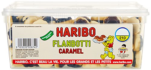 HARIBO - Flanbolo Caramel - Bonbons Sans Colorants Artificiels - Boîte de 210 Bonbons