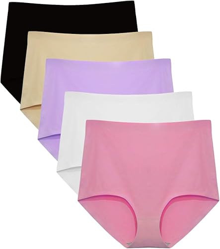FallSweet - Ropa interior para mujer sin costuras ni marcas y cintura alta, paquete múltiple