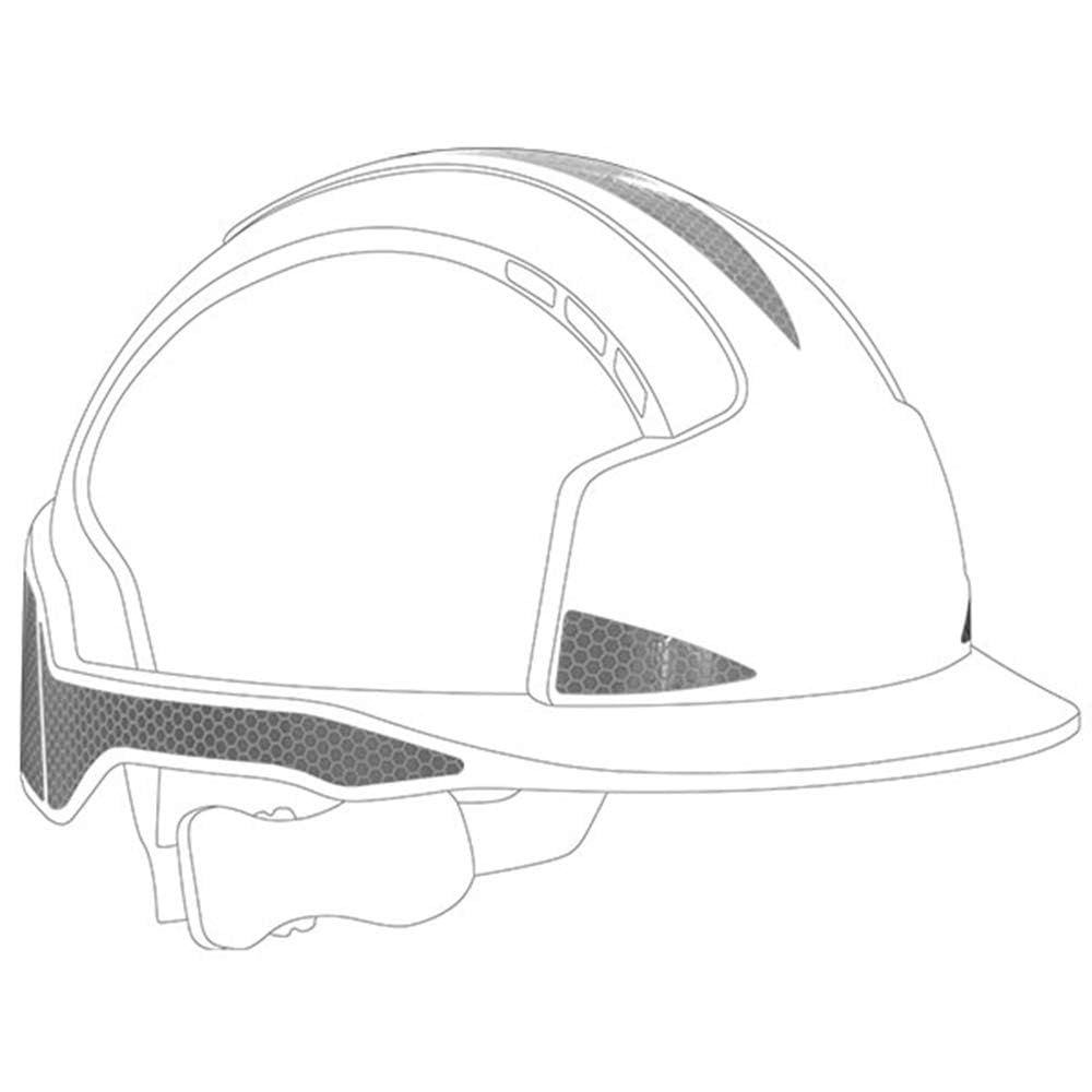 JSP Stickers réflectifs CR2 à poser soi-même pour casque EVOLite® gris, pack de 10 (AHV390-002-900)