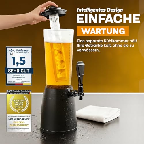 Biersäule Zapfsäule Biertower Getränkespender 4,0 L - 3