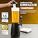 4,0L Biersäule Zapfsäule Kult Biertower Trinksäule Getränkespender Getränkesäule mit 1,3L Eiskühlung (Schwarz)