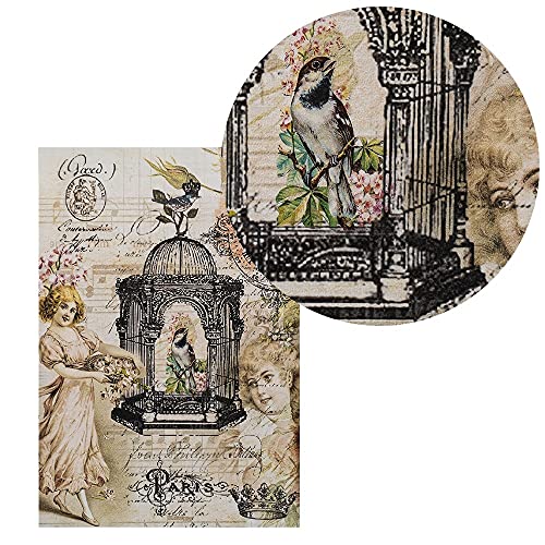 Ideen mit Herz 2 vellen rijstpapier | edel decoupage-papier | DIN A4 | 2 verschillende ontwerpen | vintage, Kerstmis en… - Afbeelding 3