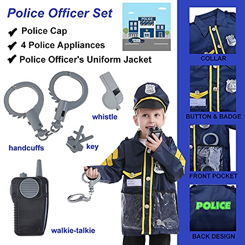 Toptie 5 Sets Kids Dress Up Costumes For Preschool, Doctor Surgeon Police Firefighter Construction Worker For Boys Girls #TOP4