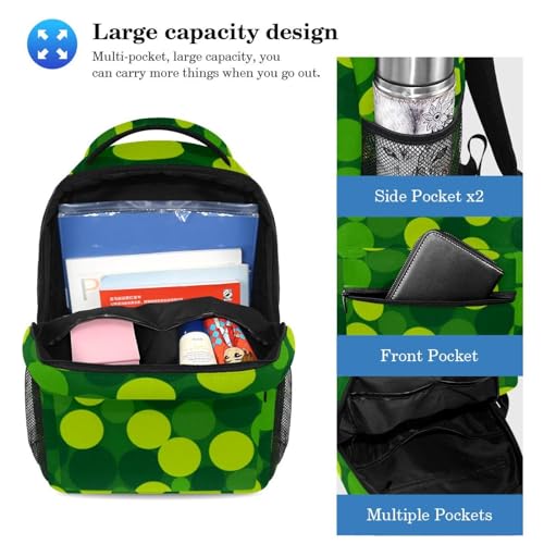 Sac à dos géométrique vert avec son cartable et sa trousse assortie - 3
