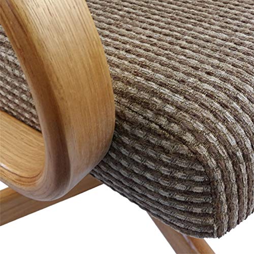 Caster Chair Company Casual Rolling Caster Dining Chair With Swivel Tilt In Oak Wood With Caramel Fabric Seat And Back (1 Chair) #TOP7
