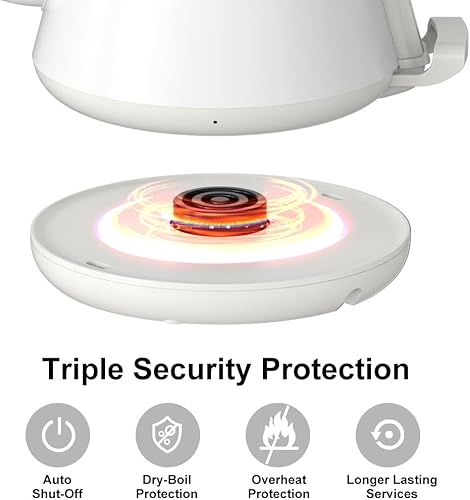 Miniatura 6 de Hervidor eléctrico, cuello de cisne, hervidor de agua eléctrico para verter sobre café y té, 0.8L de calentamiento rápido, hervidor de agua caliente