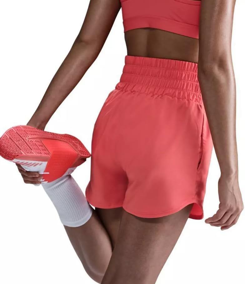 Nike Women's Dri-FIT One Ultra High-Waisted Shorts, Magic Ember (Orange), X-Large