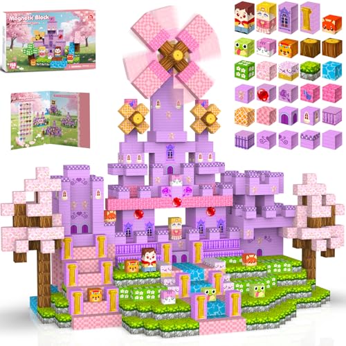 Gryxpox 150 Stück Magnetblöcke, magnetische Bausteine, Magnetblöcke für Kinder von 4 bis 8 Jahren, magnetische Würfel… – Ansicht 1