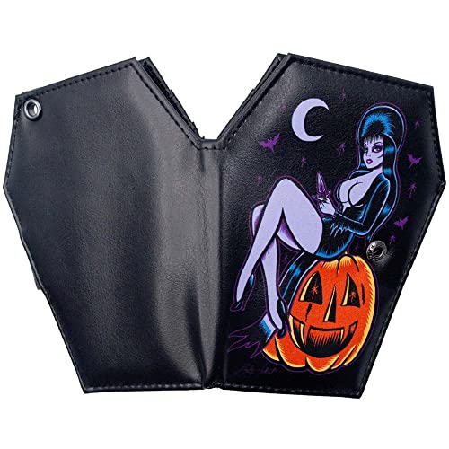 kreepsville 666 Gothic Elvira Mistress of the Dark Halloween Pumpkin Pin-Up Coffin Wallet3