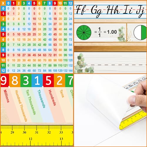 Placas de identificación autoadhesivas con manuscrito para escritorios escolares 4