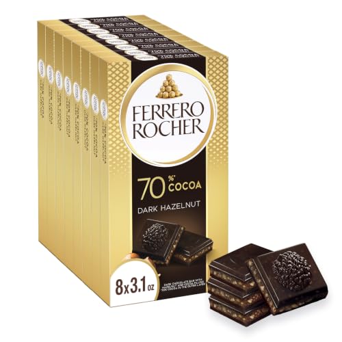 Ferrero Rocher 70% Dark Chocolate Candy Bars...