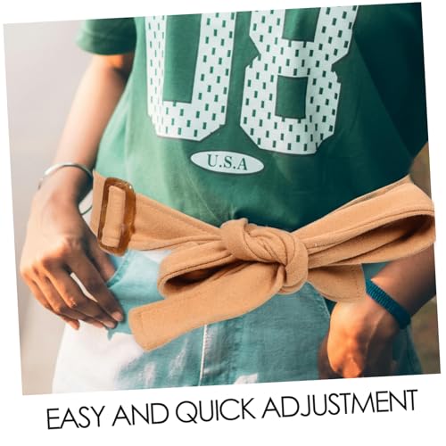 Overcoat Waist Belt for Women Wide Tie Sash Light Brown Soft Material Chic Design for Trench Coats and Outerwear Women Fashion Accessory3