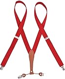 Clásico Back Durable elástico tirantes ajustables ajustables aparatos ortopédicos, tirantes de aparatos ortopédicos de hombres - TRABAJADO Centolero de niñas Brazes 4 Clips Correa for adultos 2.5 * 105 cm Aju