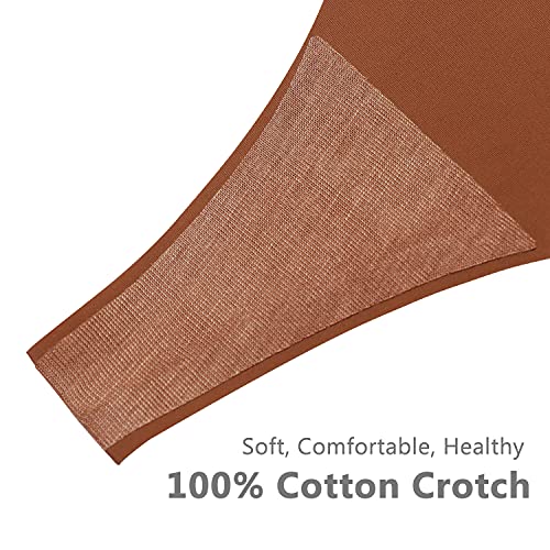 Image of SHARICCA Women No Show Seamless Underwear Thong Invisible Soft Panties Multi Pack