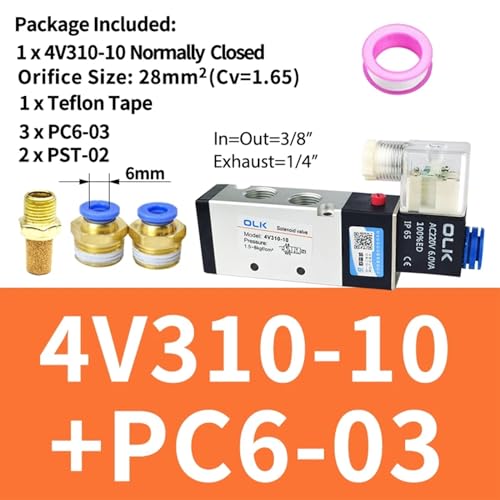 Distributeur pneumatique 4V210-08 à commutation rapide 24V CA