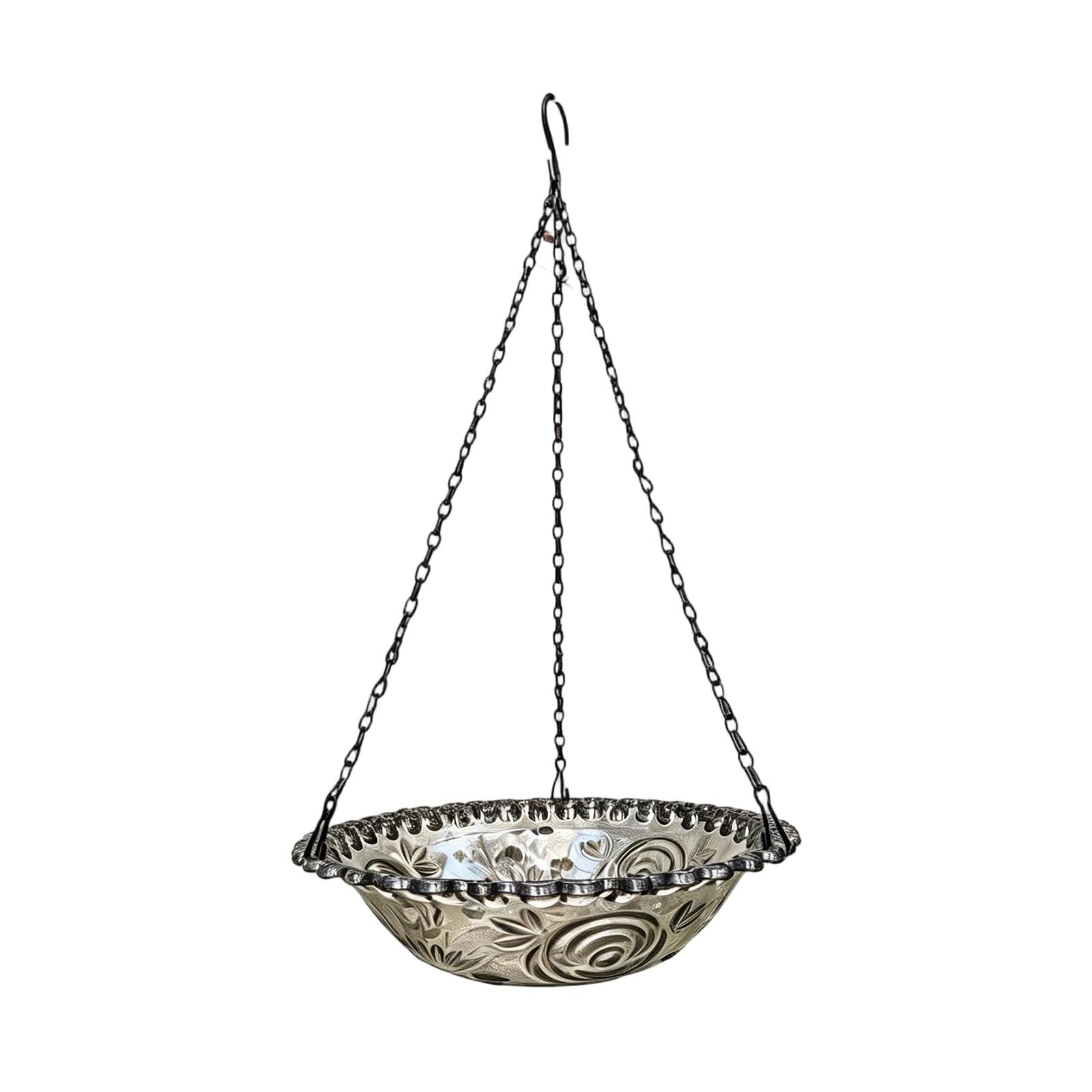 BWANGIAO Hanging Bird Bath For Garden With Metal Hook And Clean Attracts Wild Birds