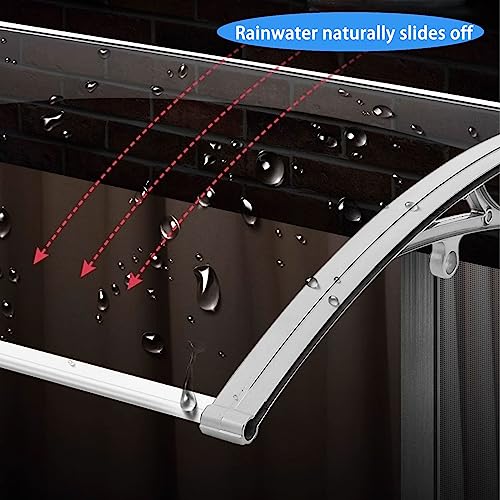 Auvent d'extérieur polycarbonate contre la pluie pour porte et balcon - 6