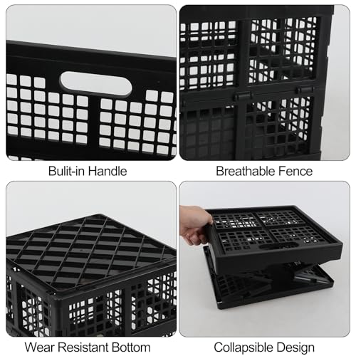Caisse de rangement carrée en plastique Saedy Noir 20L lot de 3