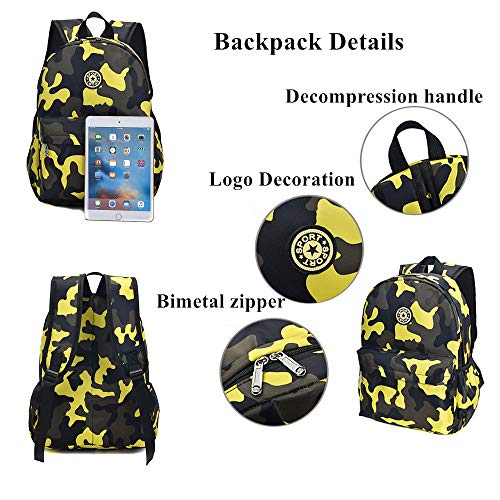 VIDOSCLA Camouflage Backpacks for Preschool Students Schoolbag Boys Bookbag for Kids3