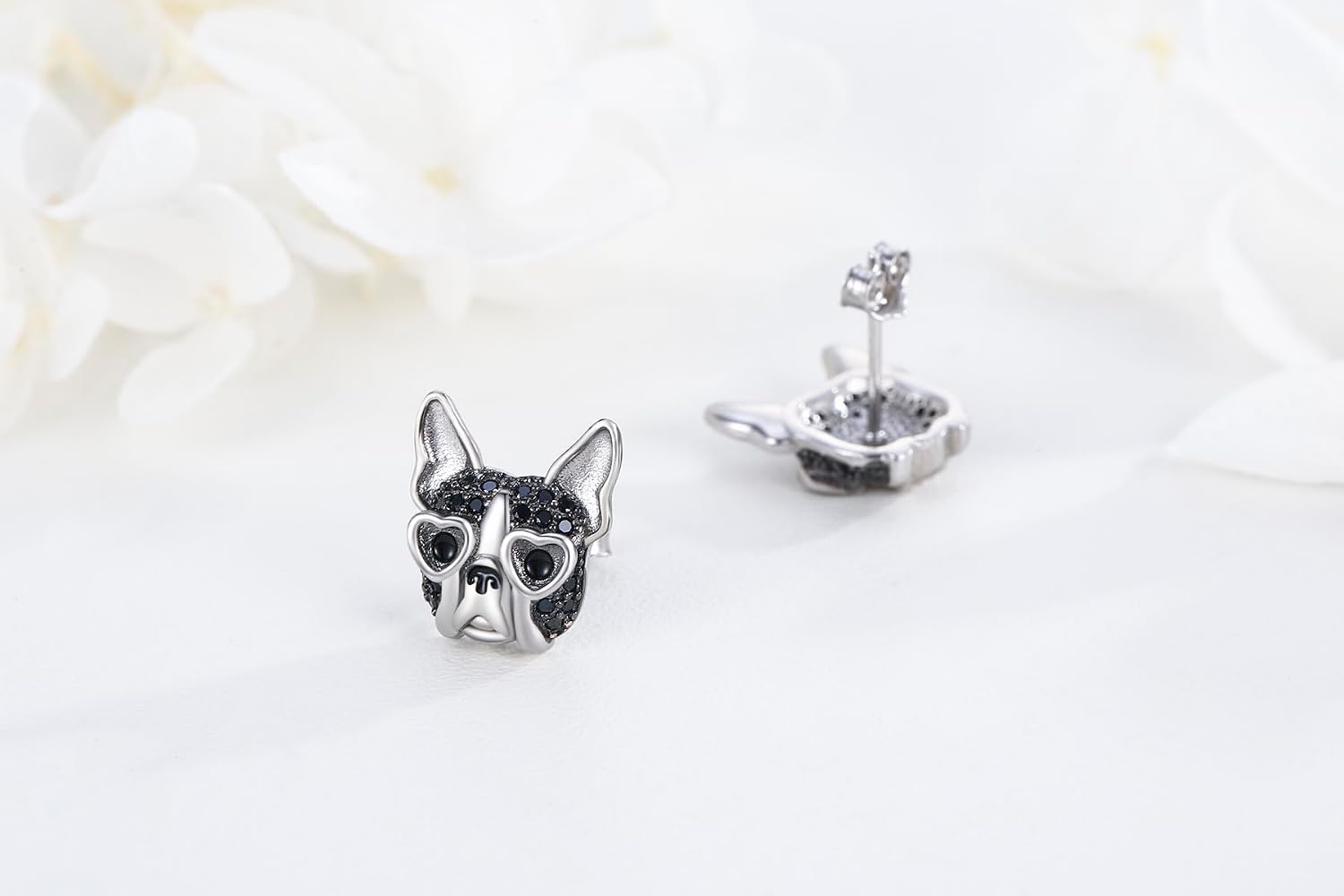 Highland Cow/Dachshund/Boston Terrier/Bulldog/Golden Retriever/Border Collie Earrings 925 Sterling Silver Cute Animal Stud Earrings Jewelry Gift for Women Girls Daughter