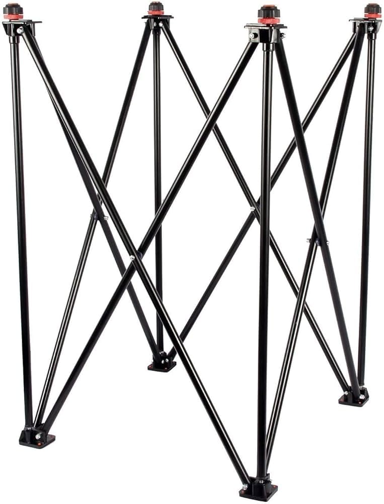 Carrom Stand | Professional Carrom Board Stand | Easy Adjustable & Foldable Four Fold Stand with Compact Design | Combination of Full Size Metal Pipe, Iron Rod & PVC | Indoor Games Fun Durable Strong