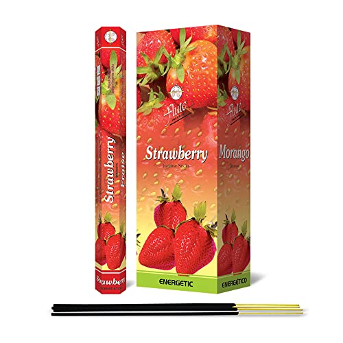 Flute Strawberry Incense Sticks 20 Sticks/Tube, 6 Tubes/Box Total Sticks 120 #TOP4