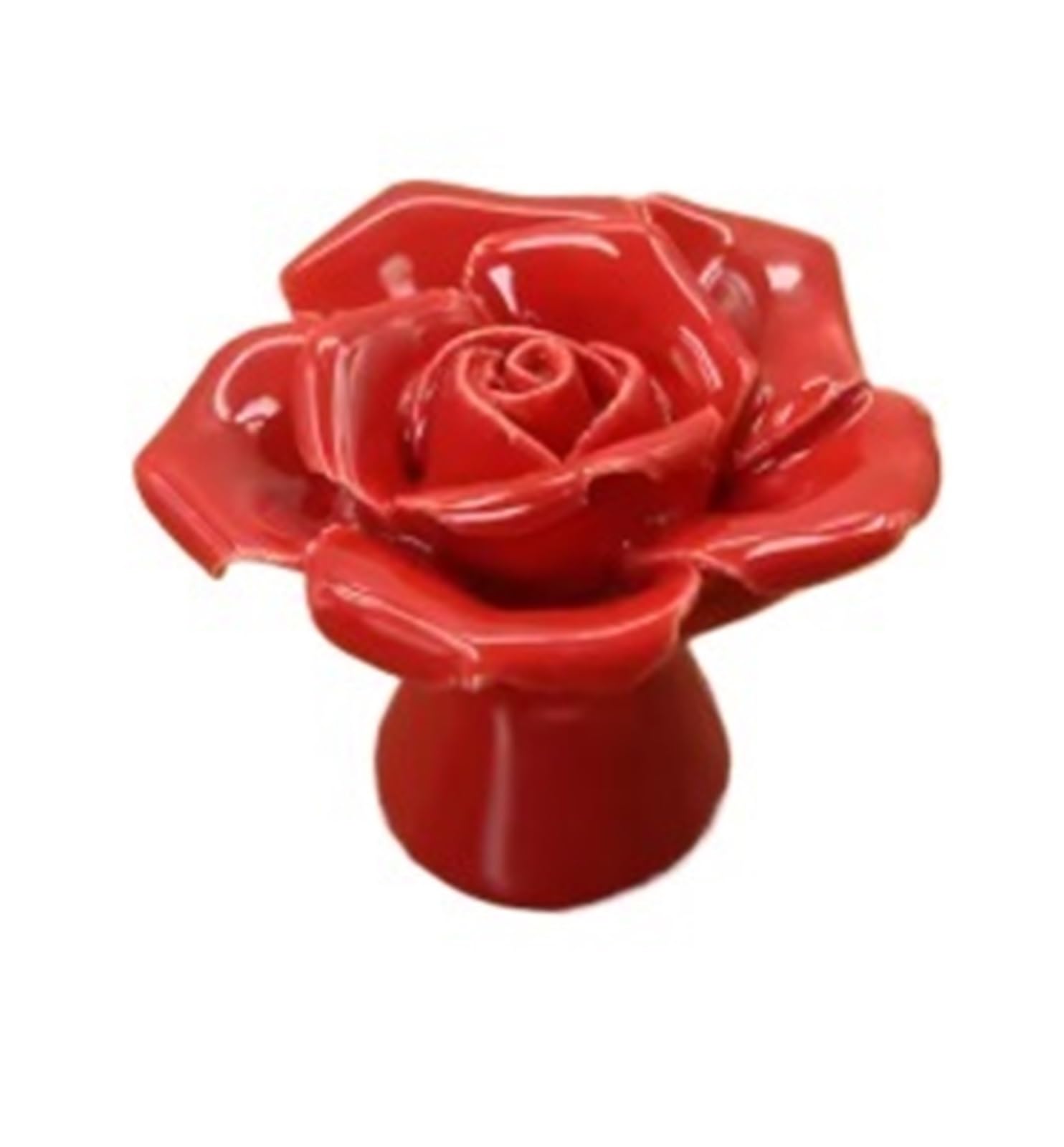 Kifsdlf Color8 2Pcs Ceramic Rose Flower Cabinet Knob Drawer Furniture Handles Dresser Single Hole Door Pulls Wardrobe For Cupboard Wardrobes Furniture(Color8)