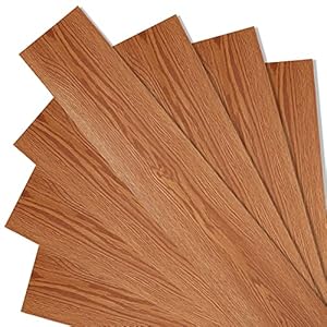 EINFEBEN Vloerbedekking, zelfklevend, vinyl laminaat, ca. 5 m², antislip, waterdicht, 35 decoratieve vloerdelen voor vloerverwarming (Classic Warm Oak)