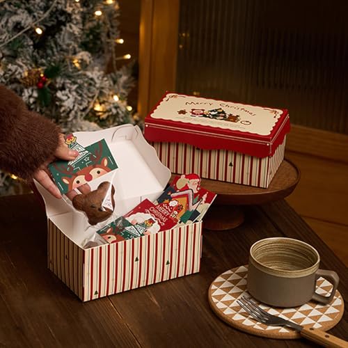 Cajas de regalo navideñas y recipientes para dulces o galletas de panadería 5