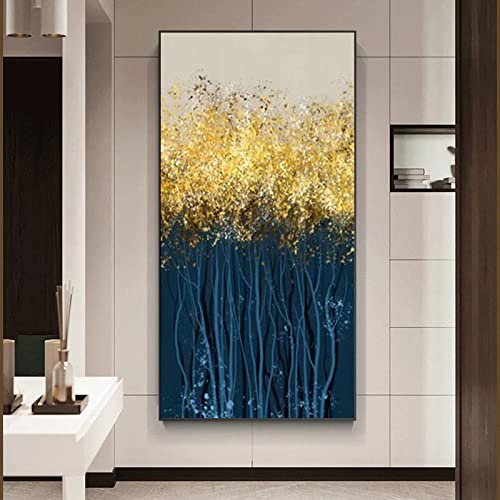 Imprimés nordiques marbre bleu et feuille d'or KEBIA pour salon